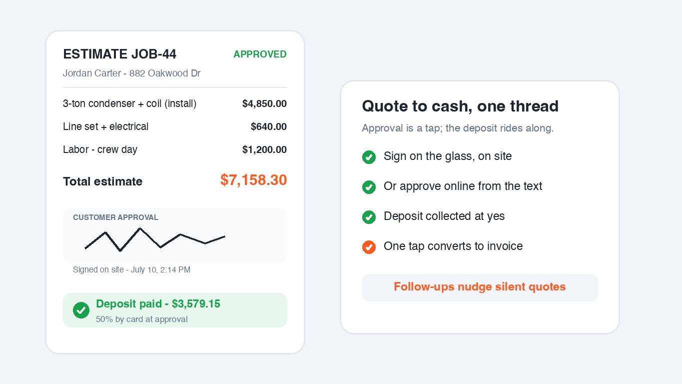 Estimates & signature approvals