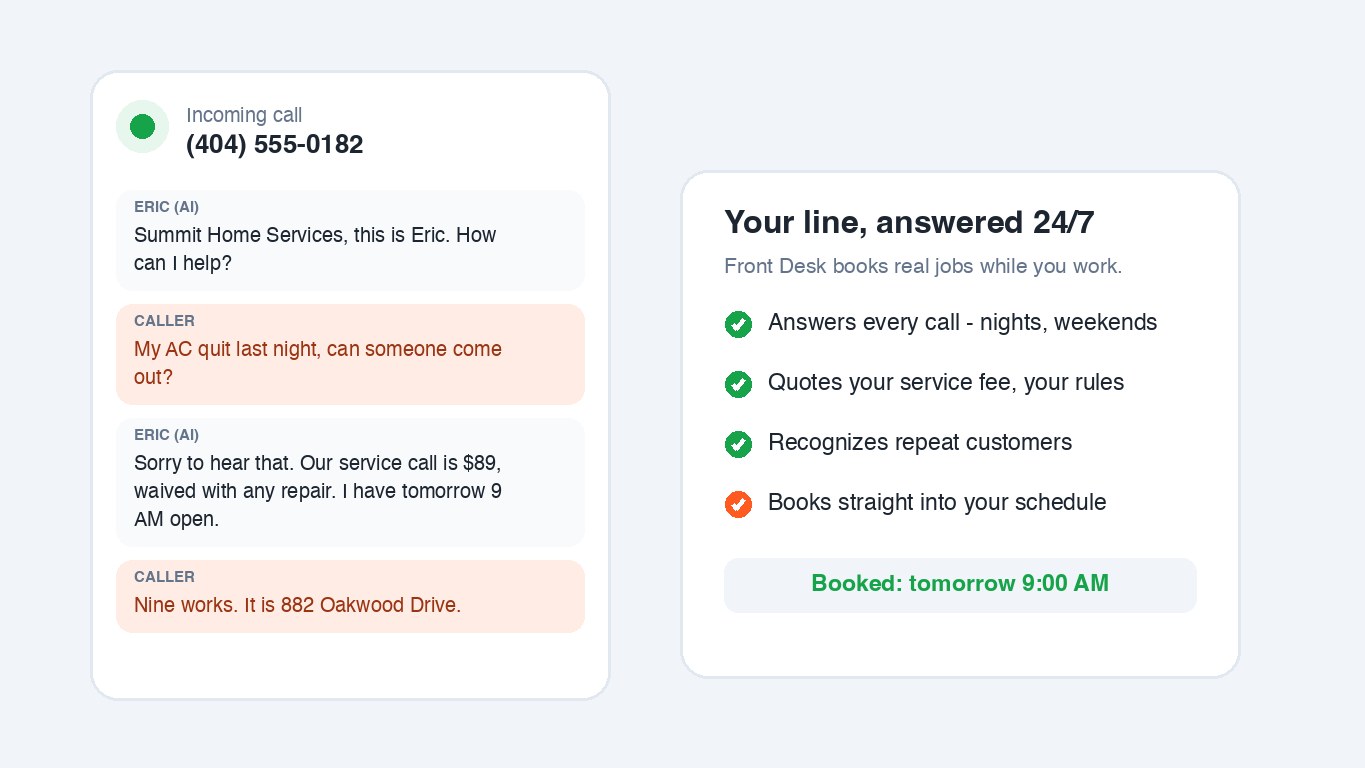 Front Desk — AI receptionist (beta)